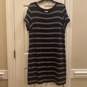 Ava & Viv Black and White Striped Tunic Dress 1X
